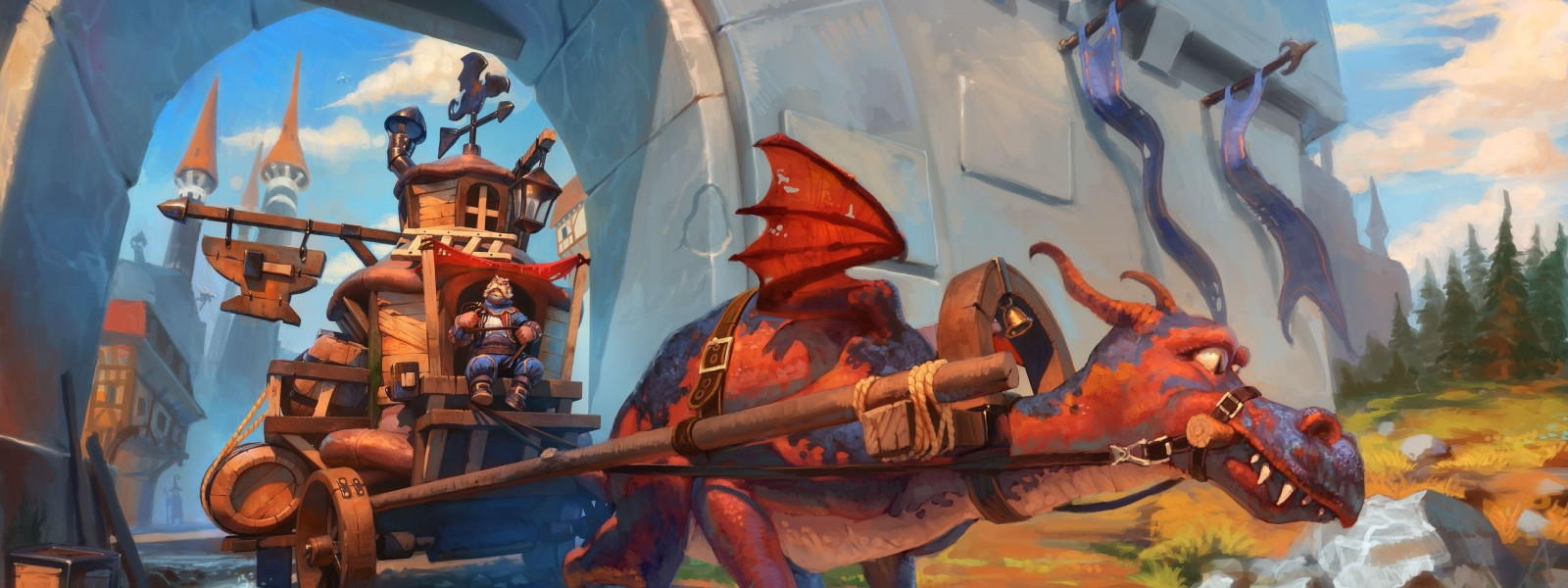 la pittura, Fantasy art, Drago, mitologia, murale, ARTE, immagine dello schermo