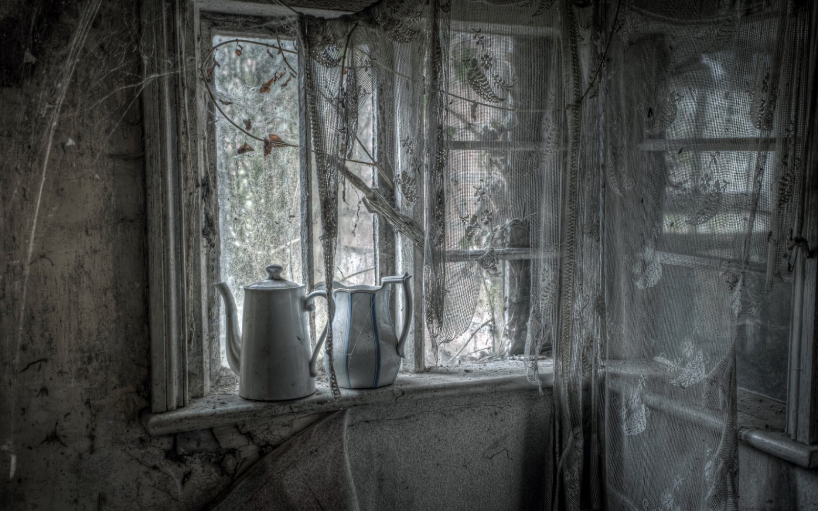 Wallpaper : 1680x1050 px, curtains, dark, decay, design, interior, room ...
