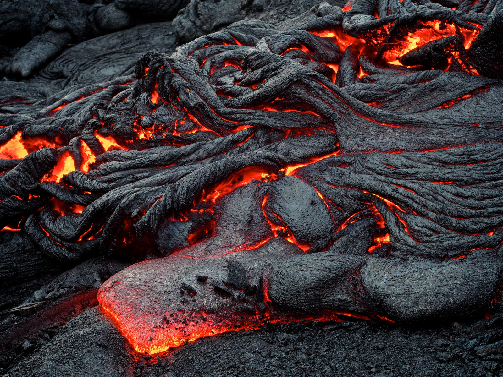 กาลาปานะ, ฮาวาย, ลาวา, เรืองแสง, สหรัฐ, bigisland, บิด, pahoehoe, lavaflow, puuoo, ropey