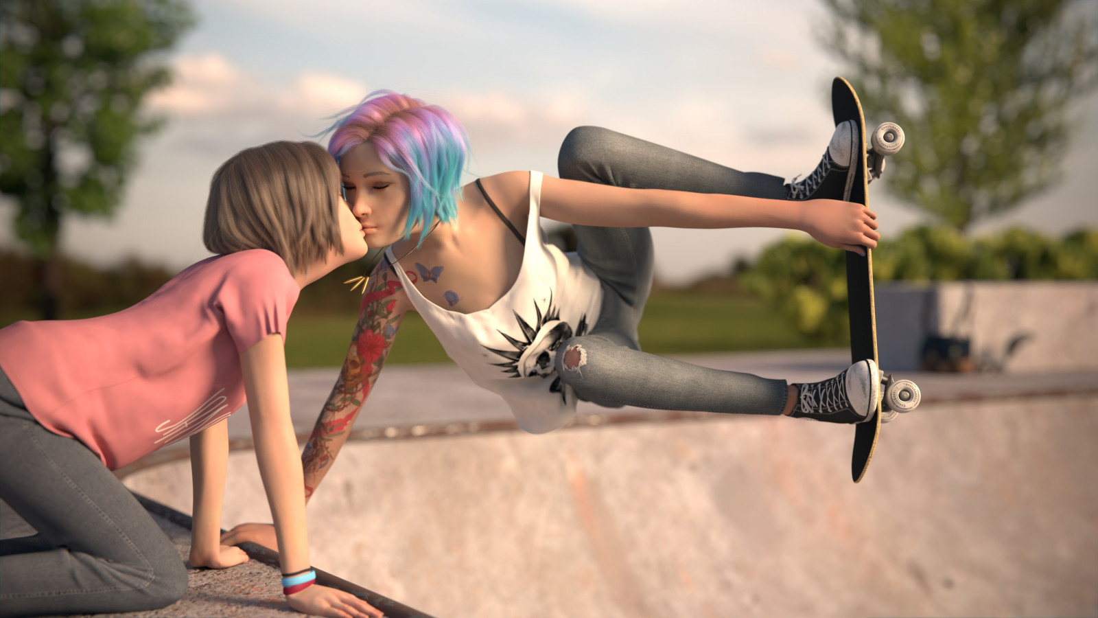 model, fotografering, skateboard, Max Caulfield, Livet er mærkeligt, Chloe Price, tøj, ben, kostume, Følelse, Photo shoot
