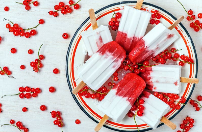 food, popsicle, red, berries