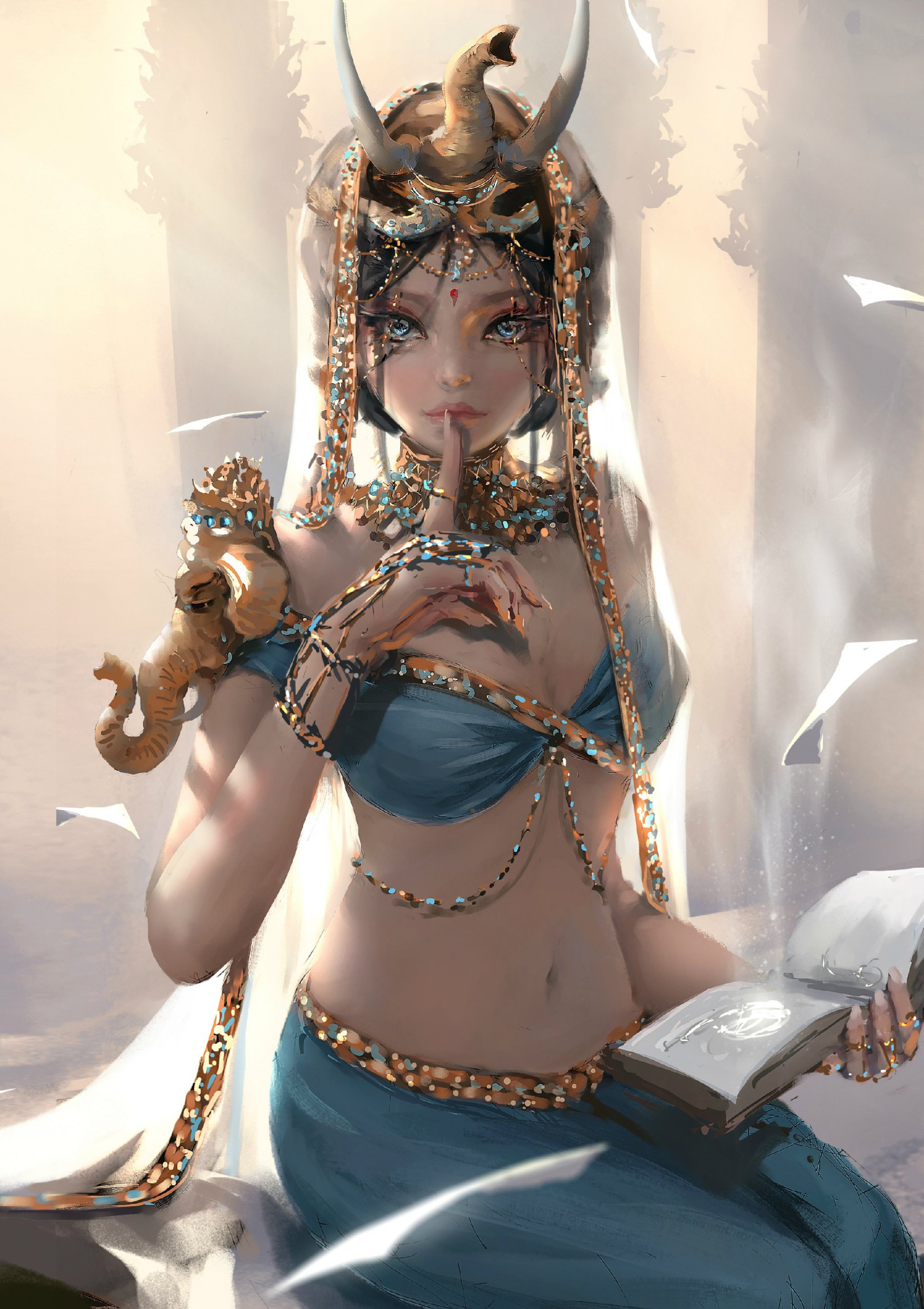 สาวอะนิเมะ, สาวแฟนตาซี, ศิลปะจินตนาการ, งานศิลปะ