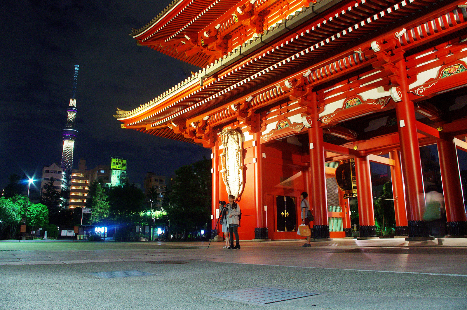 ญี่ปุ่น, วัด, ไฟ, กลางคืน, การถ่ายภาพ, ศาล, โตเกียว, Skytree, อาซากุสะ, เบา, ตัวเมือง, รูปภาพ, สถานที่สำคัญ, tokyoskytree, Sensoji
