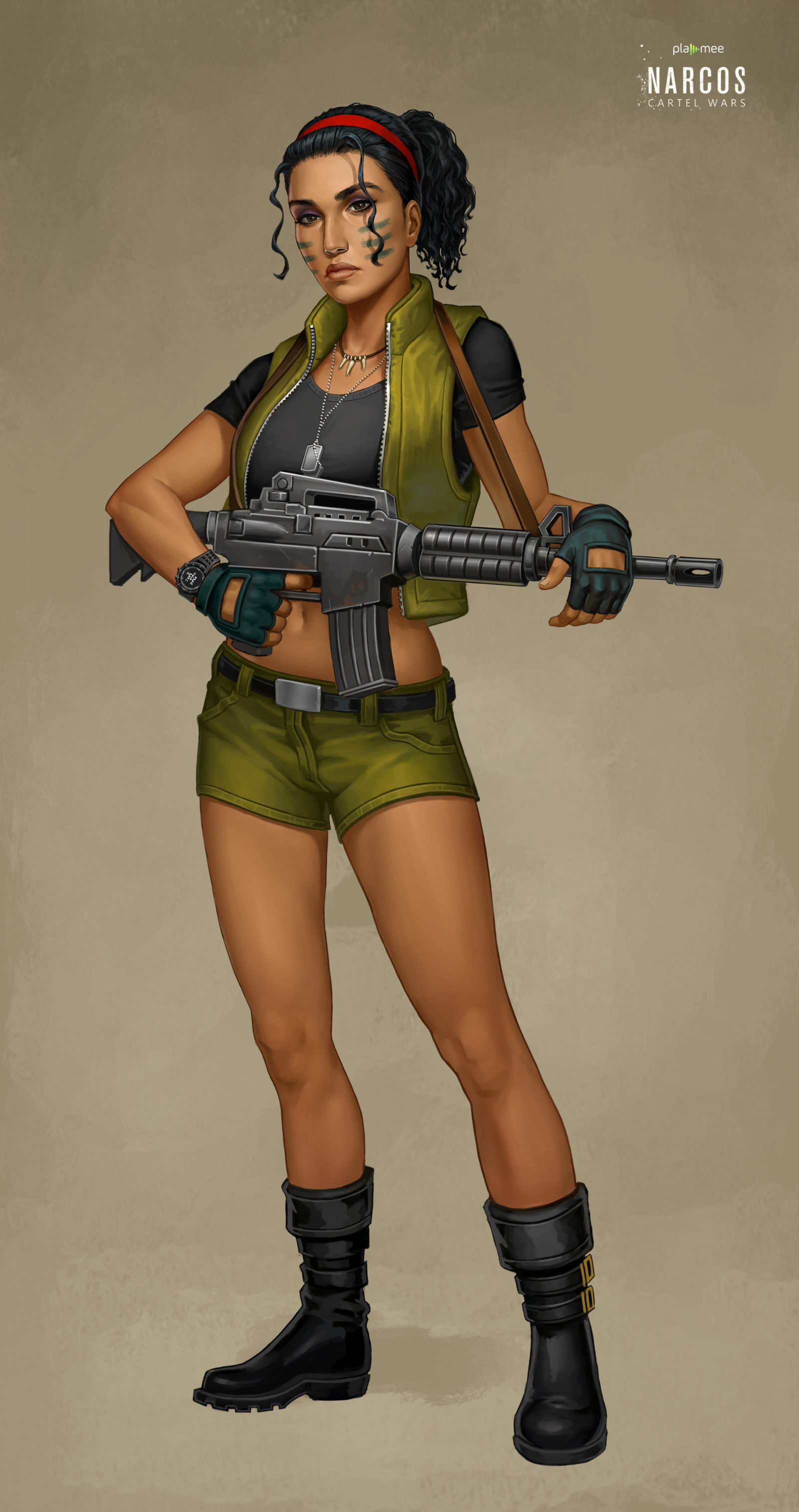 Erik Diziron, arte conceitual, mulheres, morena, Rifles, Narcos