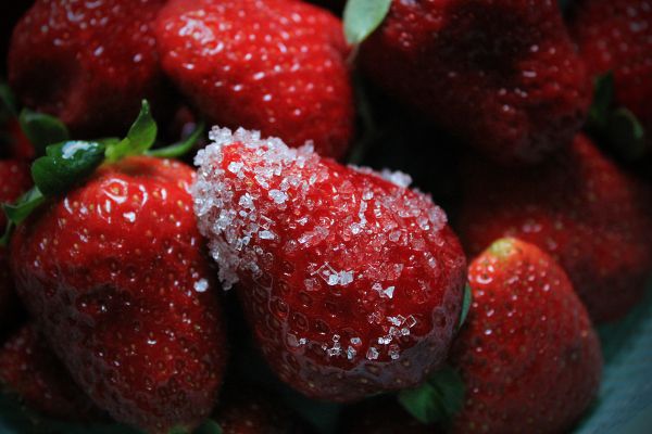eten,fruit,suiker,aardbeien,nagerecht,fabriek