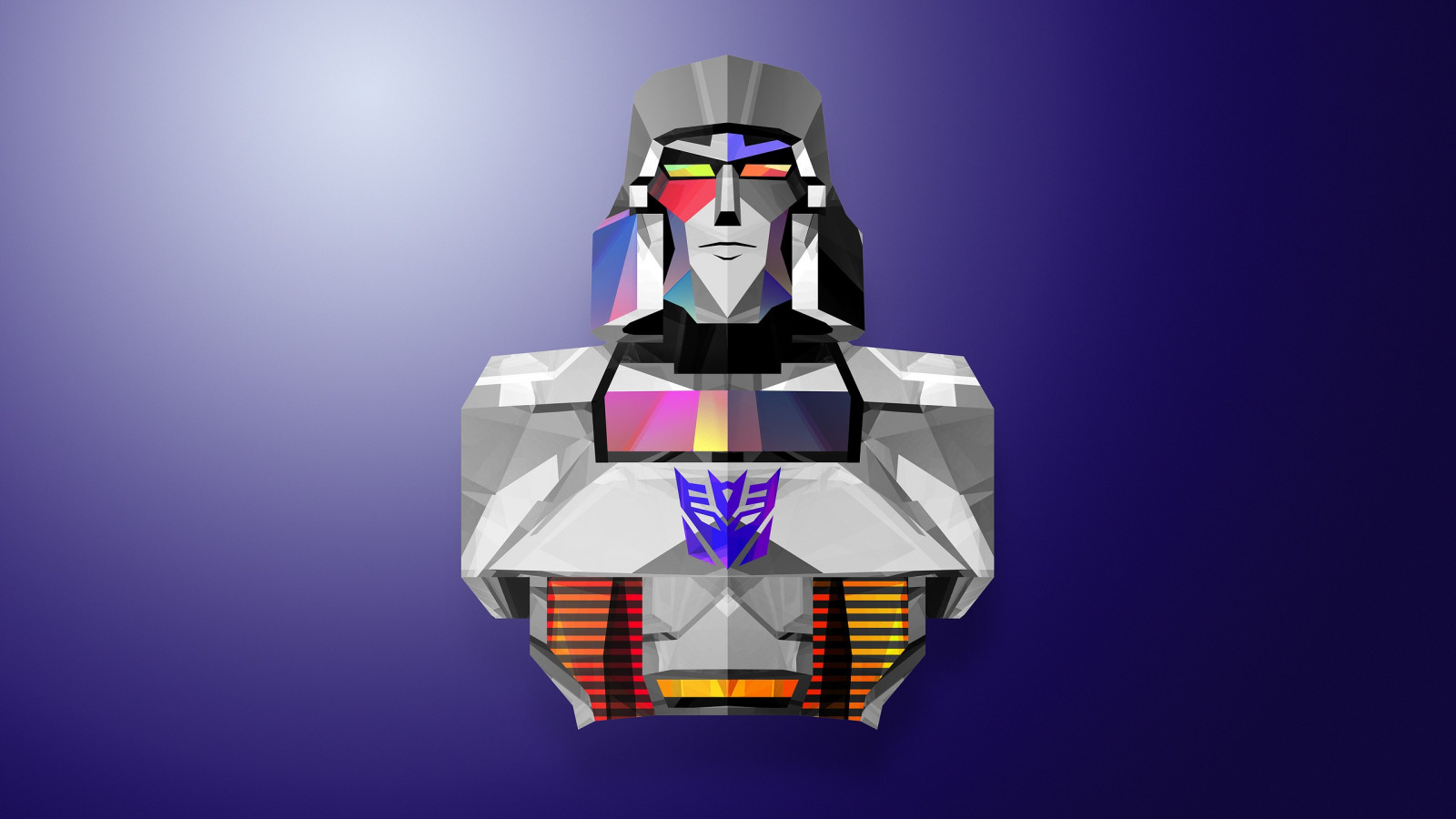 Illustration, abstrakt, Transformatoren, Gradient, Justin Maller, Spielzeug, Maschine, Megatron, Bildschirmfoto, Mecha