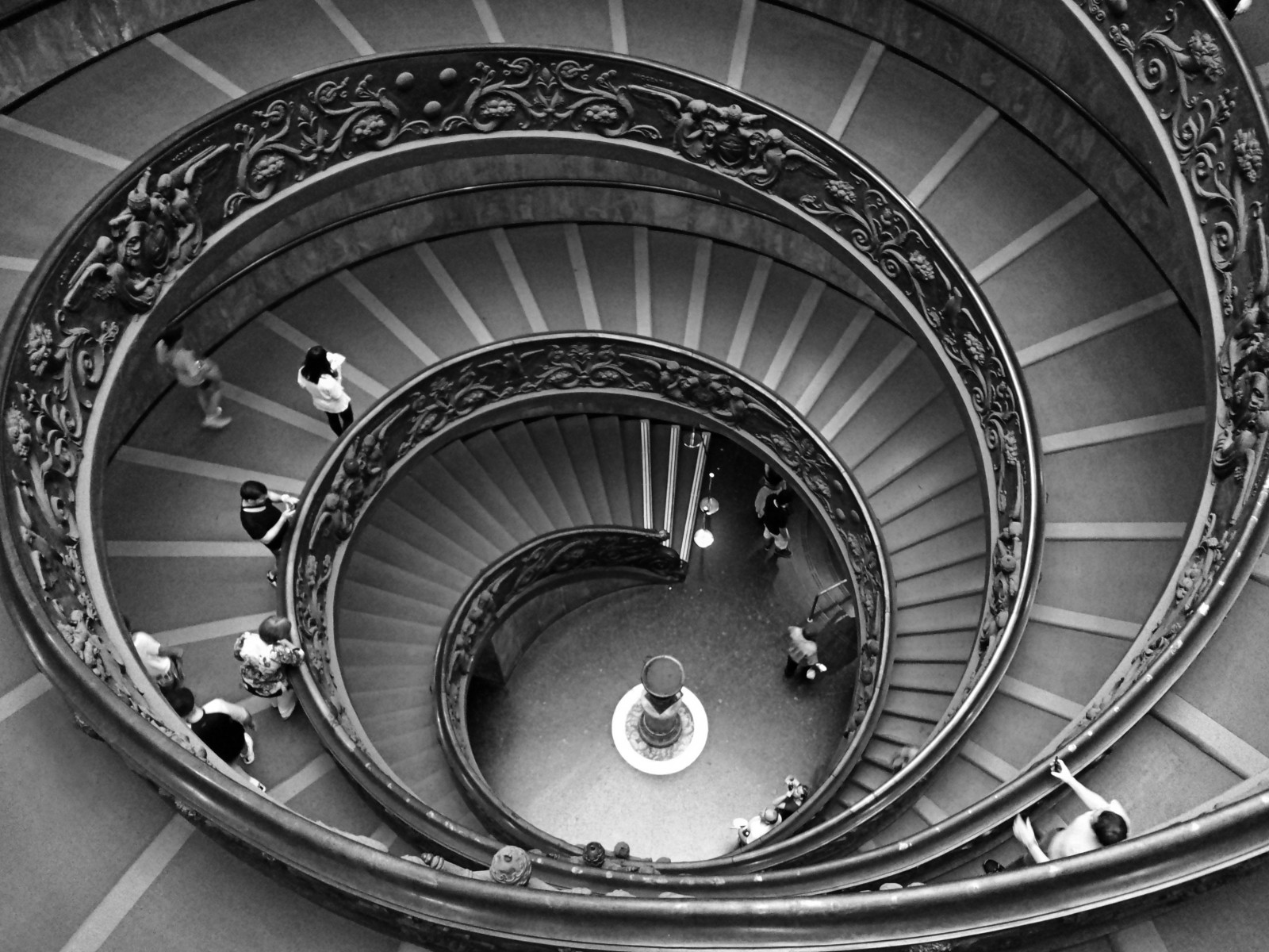černobílý, architektura, fotografování, spirála, symetrie, kruh, schody, Řím, úhel, tělesné, kolo, roma, čára, Vatikán, Vaticano, mld, nekonečný, Černý a bílý, monochromatické fotografování, denní osvětlení, mluvil, bwartaward, Escaleras, Infinita, Espirální, Aithnic25