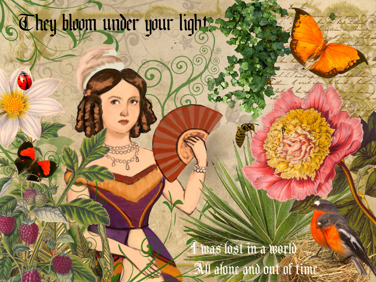 výzva, Photoshop, photomanipulation, photoshopart, PhotoArt, digitální umění, digitální, leden, 2017, Jillmarcottmccall, DeviantArt, kartáče, Lightroom, rostliny, Pixlr, květiny, textura