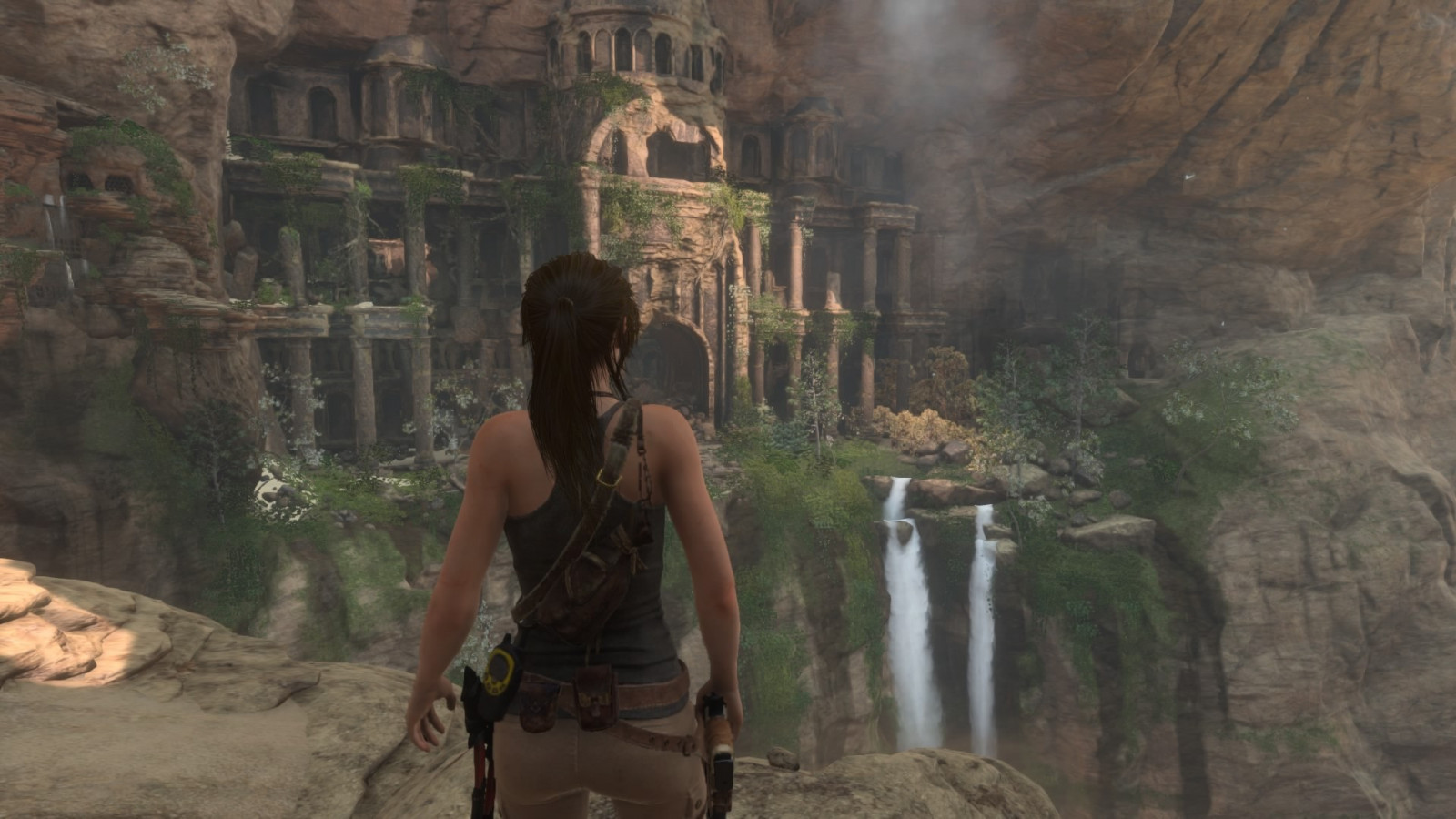 chrám, PlayStation 4, džungle, Lara Croft, Tomb Raider, mytologie, obraz, Snímek obrazovky