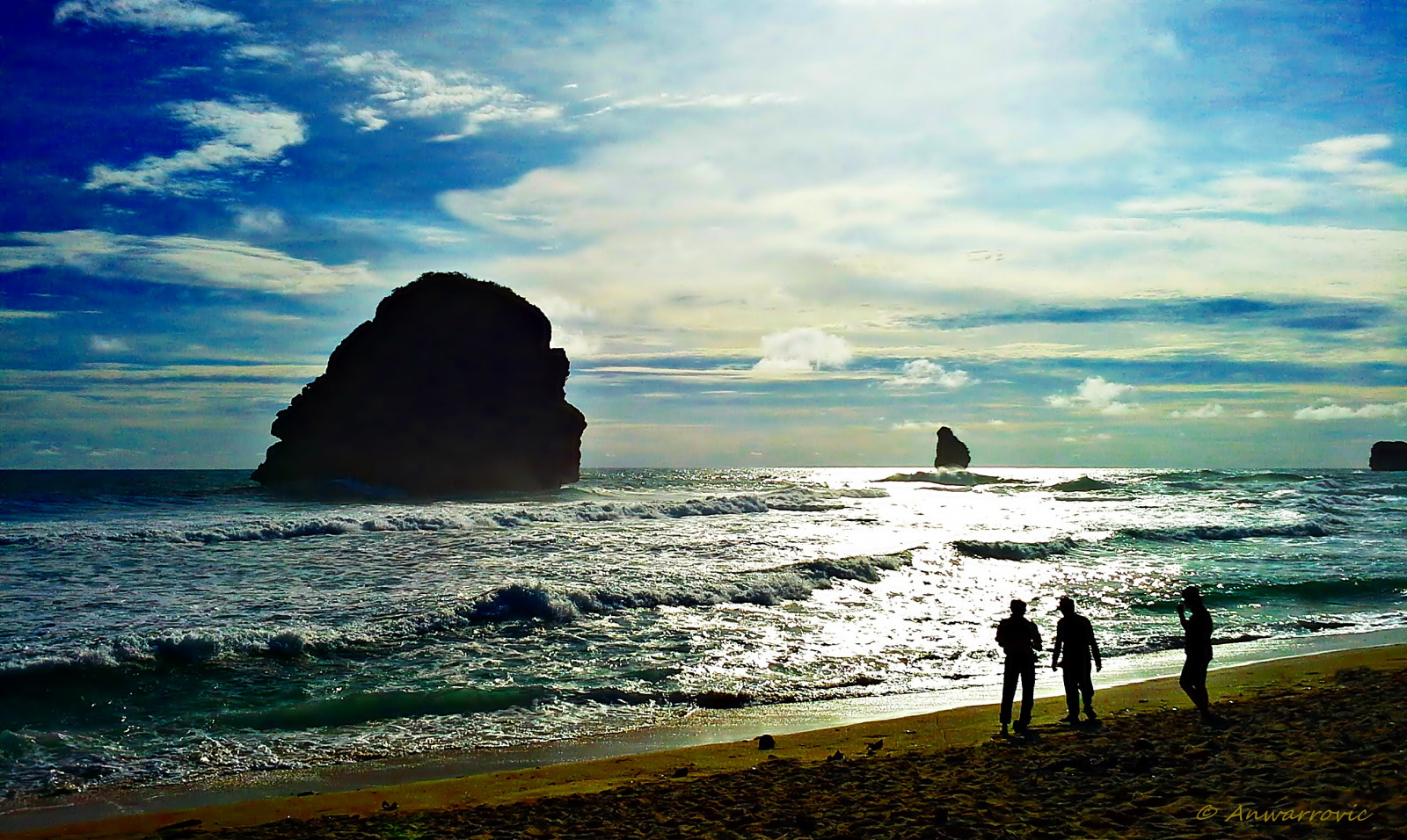 mare, cielo, luce del sole, spiaggia, acqua, sabbia, Malang