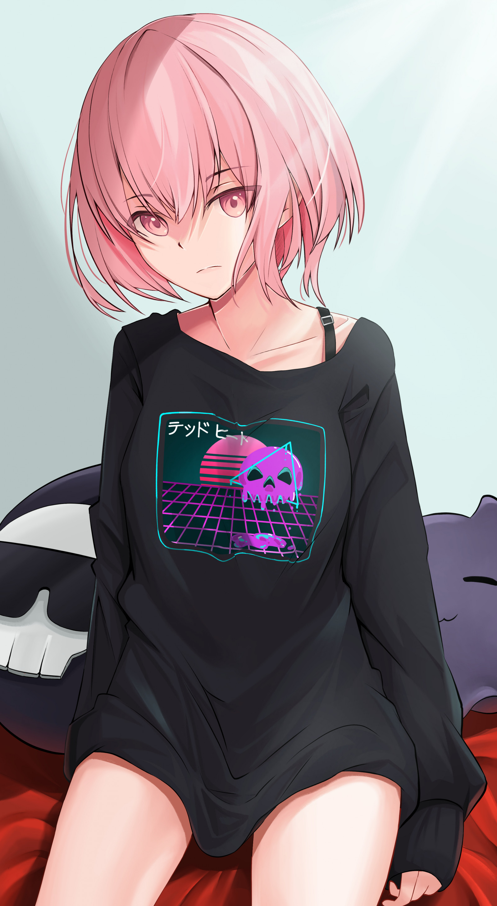 Sfondi : arte digitale, 2D, anime girls, petite, guardando spettatore, ritratto, visualizzazione