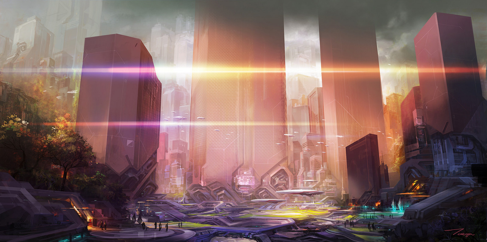 Wallpaper : Won Jun Tae, digital art, fantasy art, landscape, artwork ...