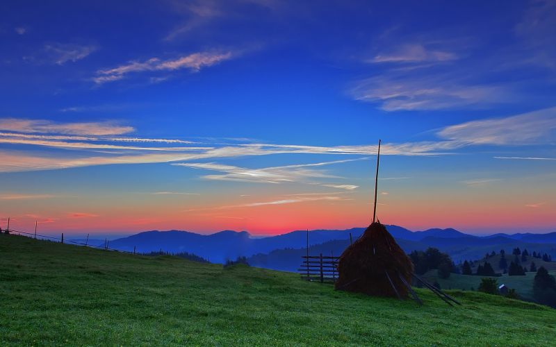 landskap,himmel,1920x1200 px,felt,stable,solnedgang