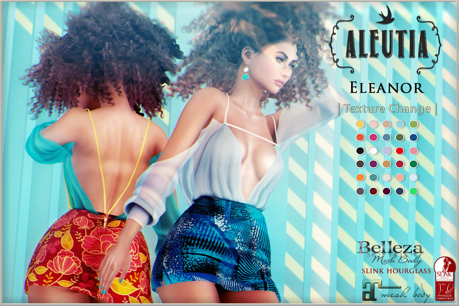 aleutia, moda, fashionista, negozio, shopping, acquirente, negozi, maglia, boho, elegante, boemo, originalmesh, originale, di stagione, fatpack, venditore, seconda vita, SL, provocante, 30colors, Isole di isole, Niagara, Primroseyellow, Paledogood, noir, blanc, bianca, nero, Portlandblue, prugna, vino, cicuta, verdura, cavolo, Lapisblue, lavanda, orchidea, terra d'ombra, agrume, lime, zaffiro, nocciola, Alito del bambino, cardinale, Luna piena, prato, arrossire, sabbia, ciliegia, fiamma, Pinkyarrow, ostentazione, evento, esclusivo