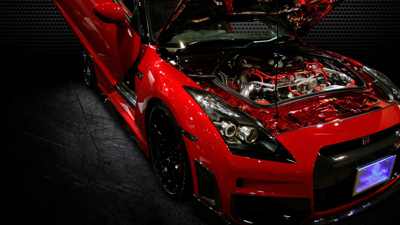 Wallpaper Nissan GTR, car, vehicle, red cars, engines 1920x1080