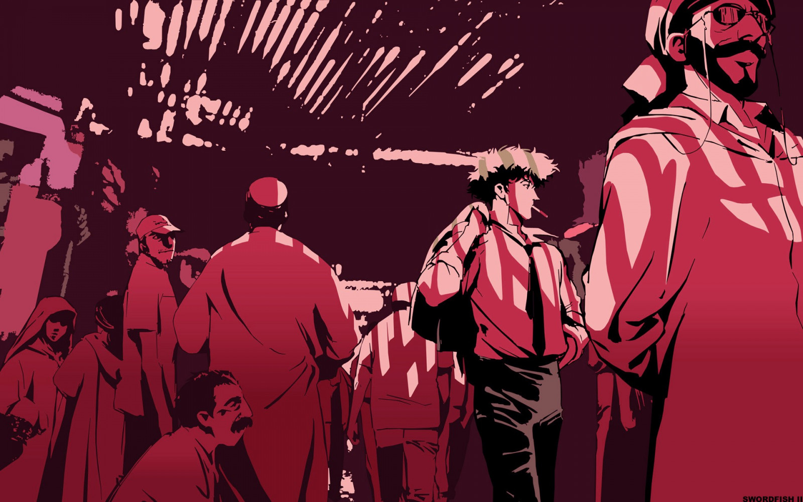 Illustration, Anime, Karikatur, Comics, Cowboy Bebop, Comic-Buch, Fiktion