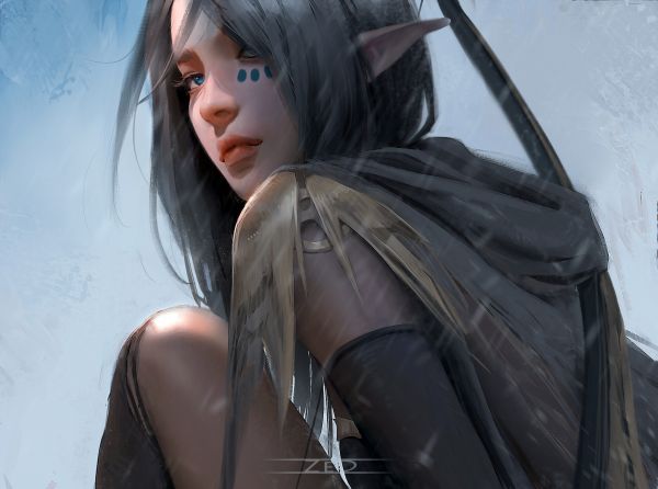 women,Trungbui,digital,digital art,sketches,drawing