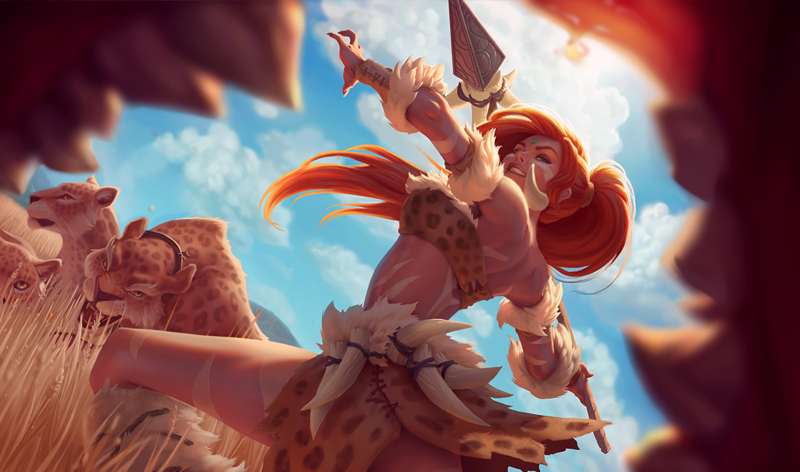 anime, League of Legends, Drago, Nidalee League of Legends, mitologia, colore, fiore, immagine dello schermo, 1944x1148 px, personaggio fittizio