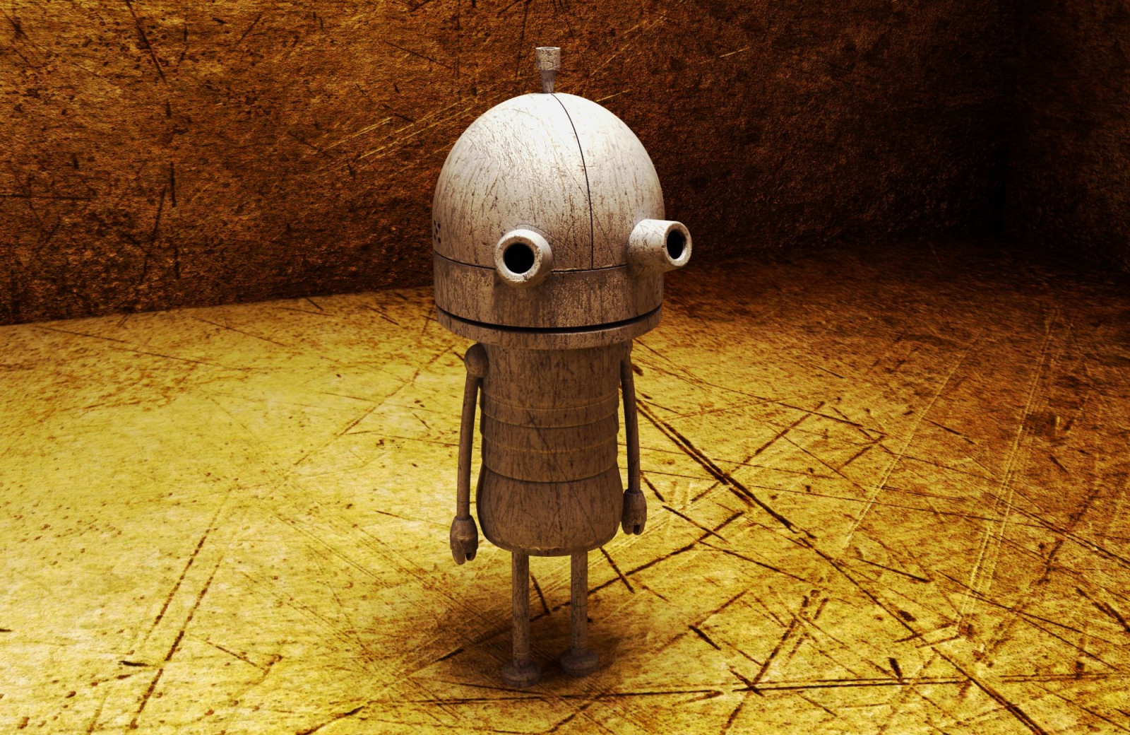 Digital kunst, computerspil, robot, 3D, værelse, enkel, ridser, Machinarium, belysning, mørke, skærmbillede