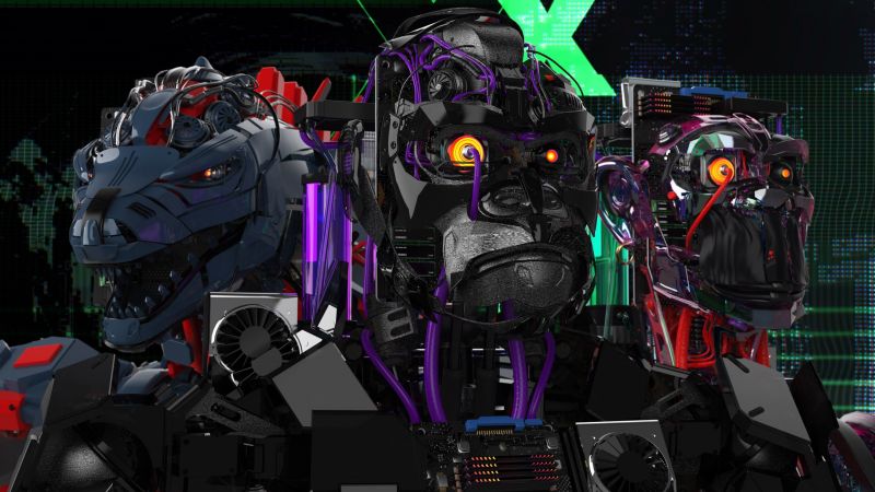 chiptos,3D Abstract,robot,motherboards,computer,Pc build