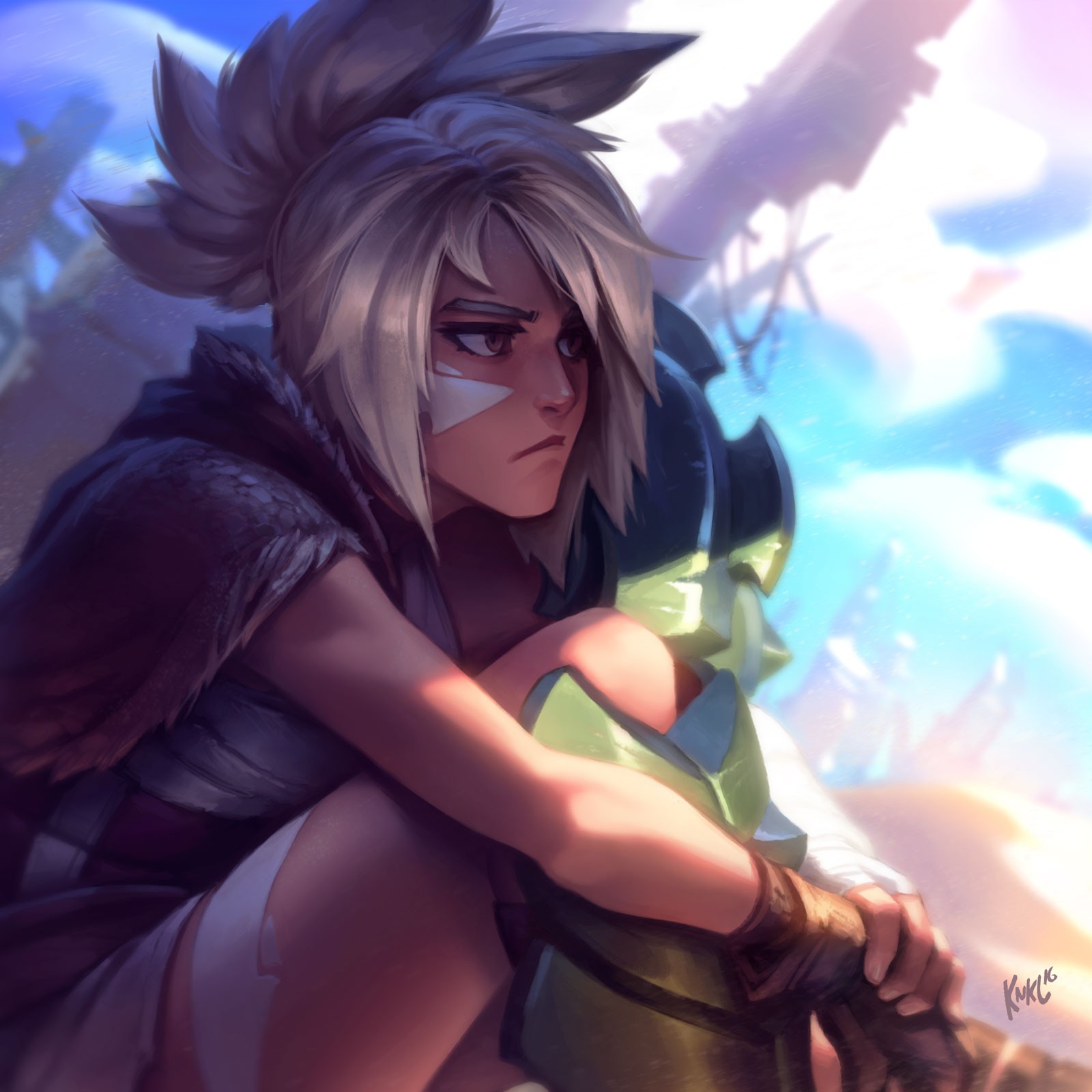 Riven Computer Background Hình nền : Anime, liên minh Huyền Thoại, Riven, Ảnh chụp màn hình ...