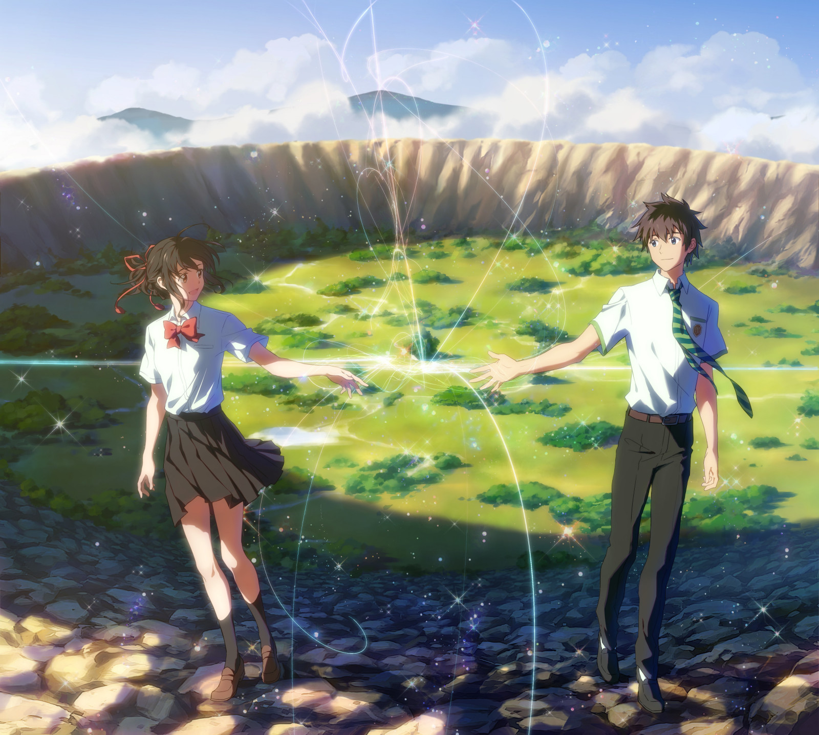デスクトップ壁紙 スポーツ 風景 アニメの女の子 ショートヘア 黒髪 ニーハイ 宮前充也 あなたの名前 君の涙 橘滝 歩く 余暇 冒険 画像 4000x3590 Kejsirajbek 9669 デスクトップ壁紙 Wallhere