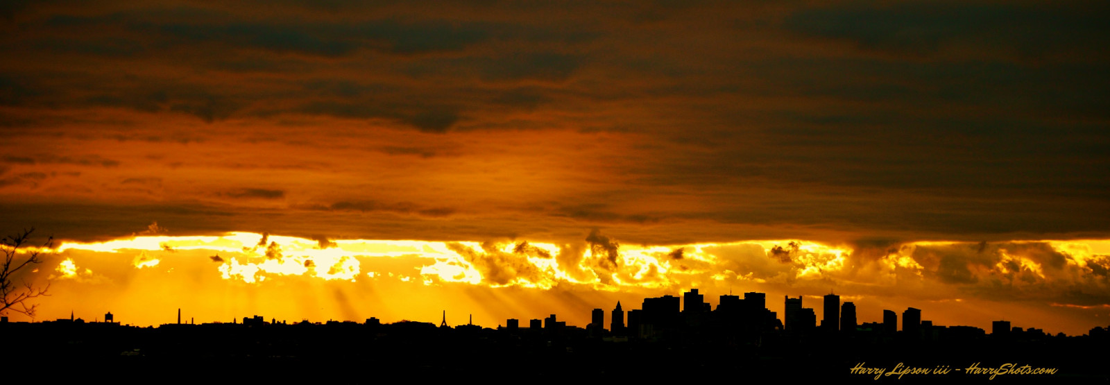 Wallpaper sunlight, landscape, sunset, city, night, silhouette