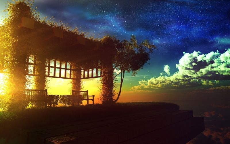sunlight, sunset, night, sky, artwork, sea sunlight, sunset, night, sky, artwork, sea