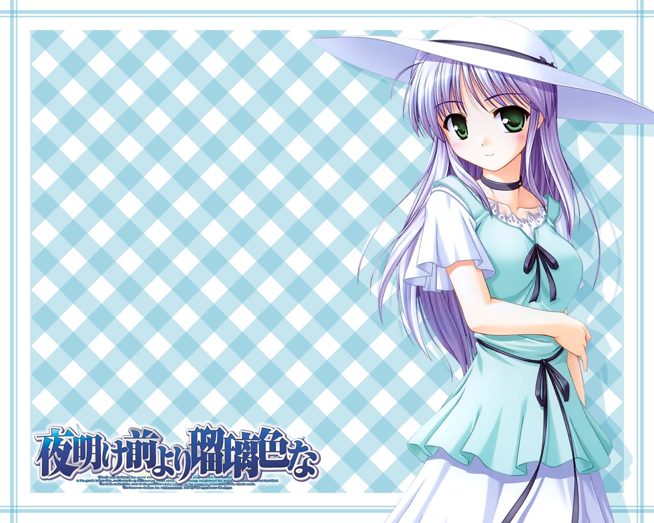 yori ruri iro na, ragazza, cappello, vestito, carina