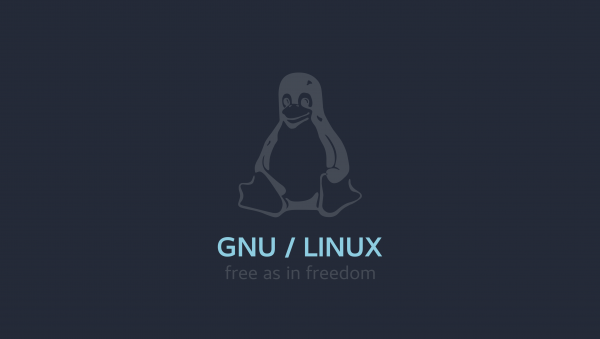 GNU,Linux,minimalism,blue background,Tux,Nord Theme