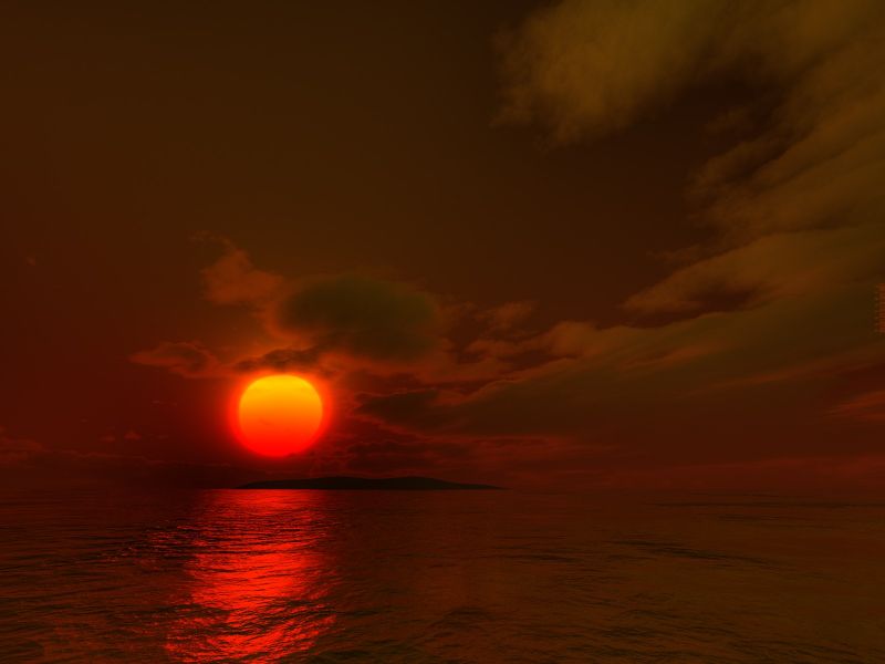 Sonnenlicht, Sonnenuntergang, 3D, machen, Betrachtung, Himmel Sonnenlicht, Sonnenuntergang, 3D, machen, Betrachtung, Himmel