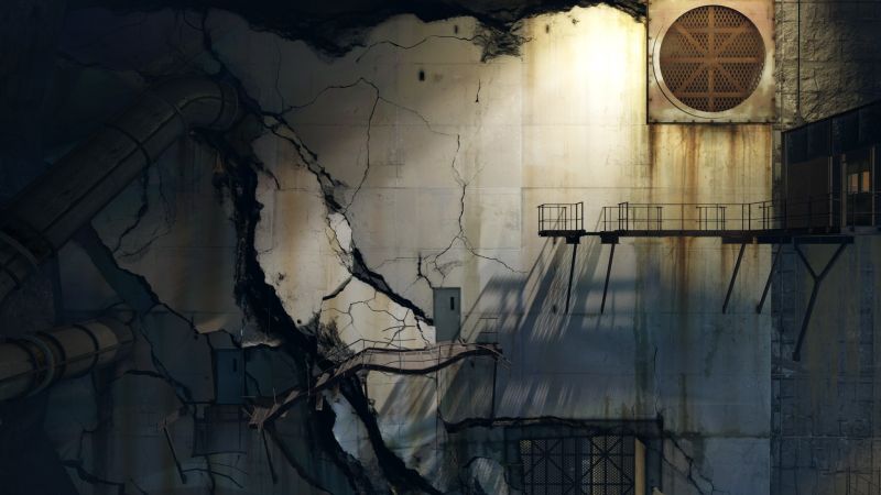apocalyptic, abandoned, reflection, Portal 2, destruction, texture apocalyptic, abandoned, reflection, Portal 2, destruction, texture