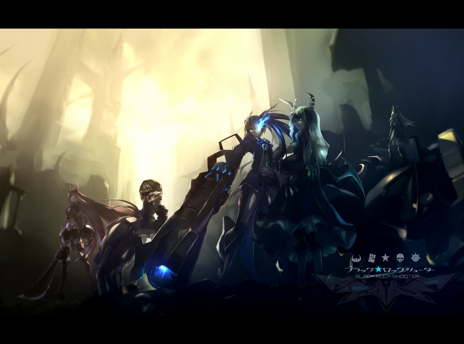 anime, anime girls, prestazione, palcoscenico, folla, immagine dello schermo, concerto, sfondo del computer, concerto rock