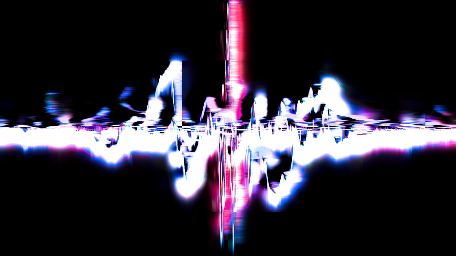 Wallpaper audio spectrum, abstract, edit, black background, GIMP