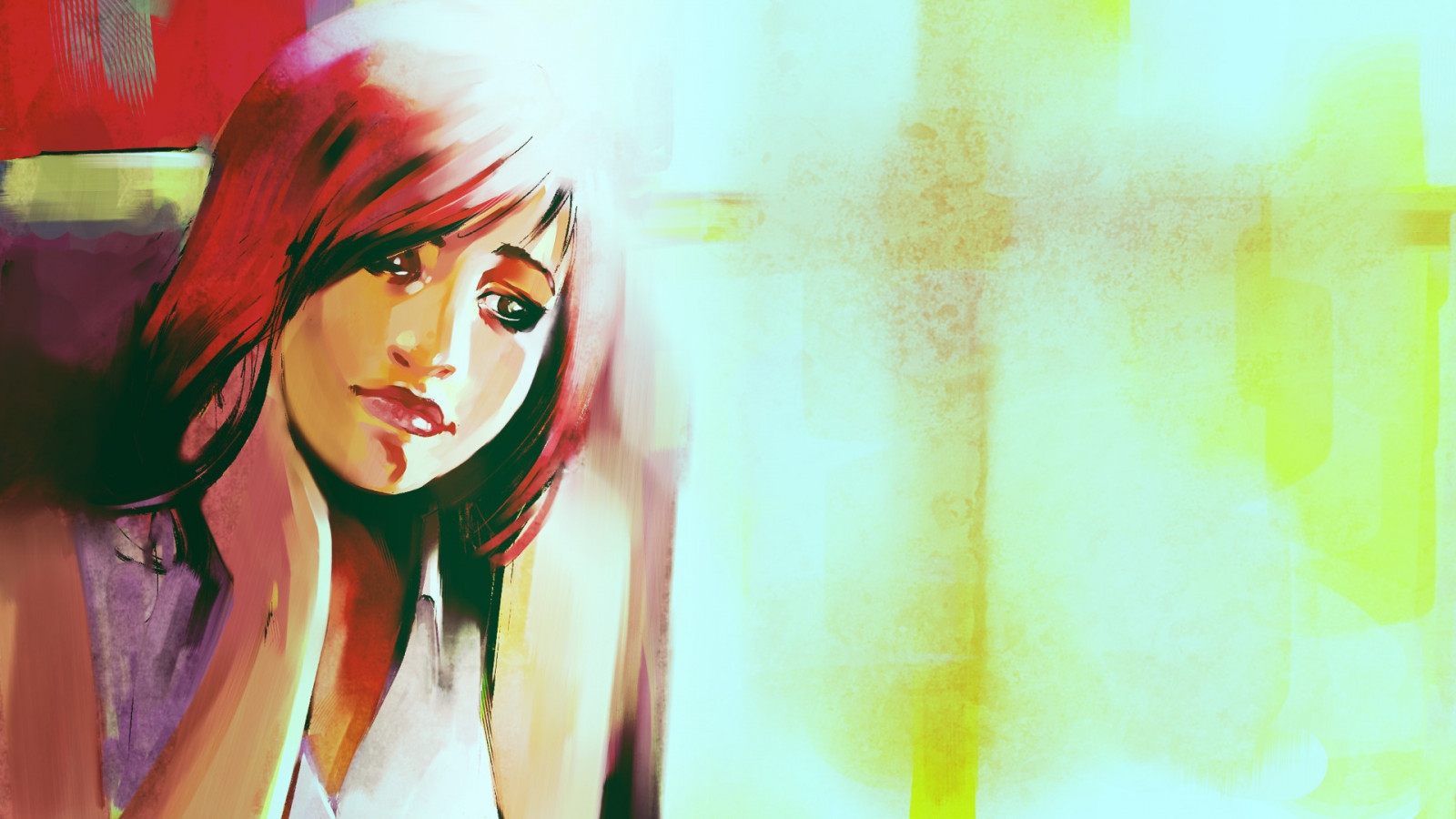1920x1080 px, karya seni, si rambut merah, wanita