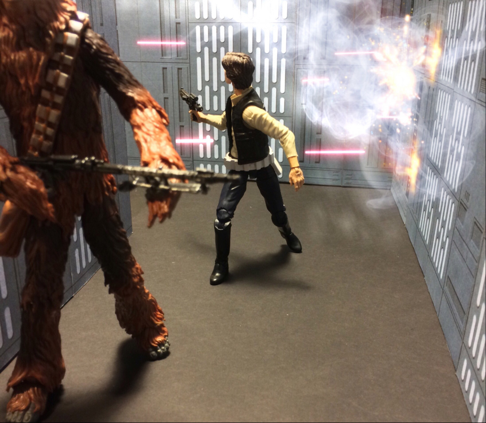 Nový, 6, Černá, Hračka, čtyři, smrt, naděje, hvězda, palec, uniknout, akce, 4, sólo, postava, DIO, série, války, šest, Chewie, epizoda, han, série obrazů, Chewbacca, HASBRO, thedeathstar, starwarsdiorama, starwarsblackseries