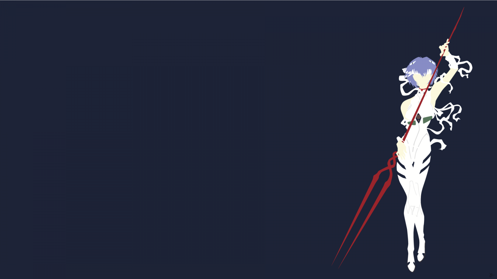 anime, Neon Genesis Evangelion, Ayanami Rei, zbraň, počítač tapeta