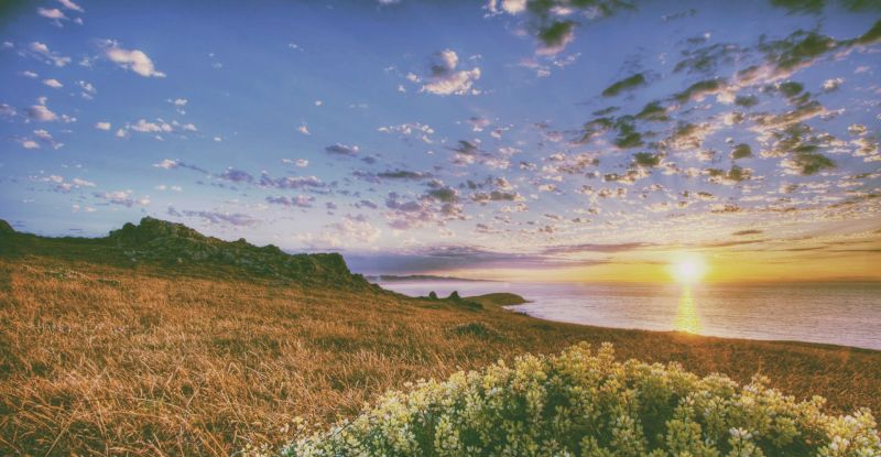 sunlight, landscape, sunset, sea, hill, nature sunlight, landscape, sunset, sea, hill, nature