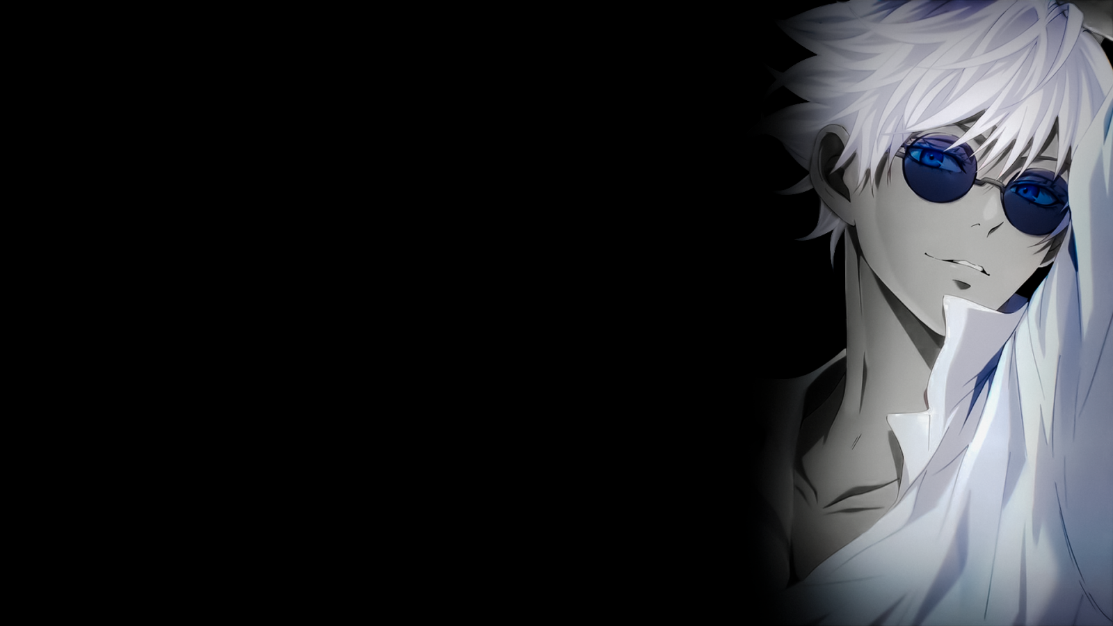 Satoru Gojo, Jujutsu Kaisen, dark background, simple background, dark