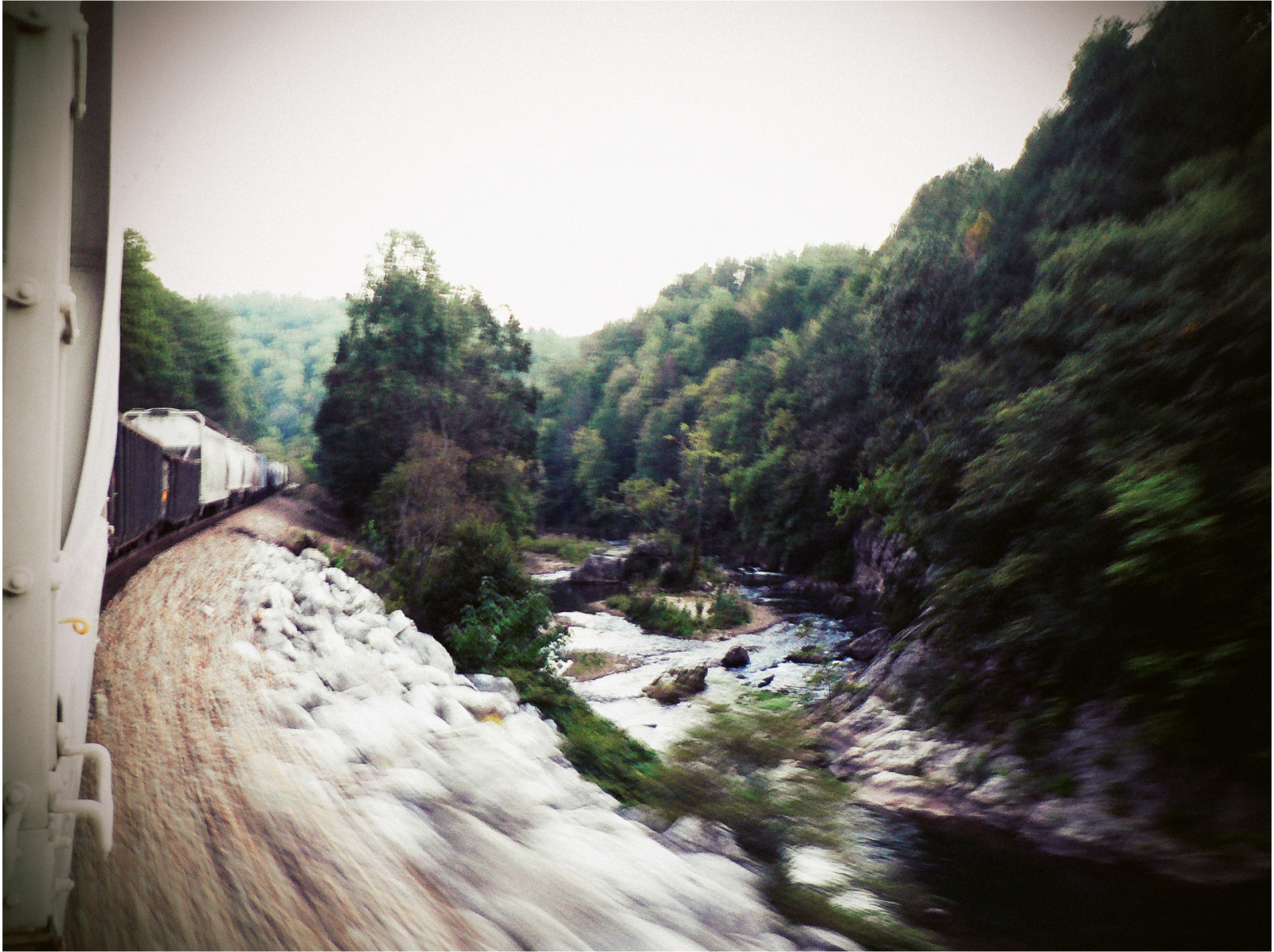 landskab, bjerge, vand, himmel, vej, tog, blå, flod, Nord, Tennessee, Virginia, ryg, Carolina, træ, sløring, vandløb, tå, fragt, Appalachian, hopping, vandressourcer