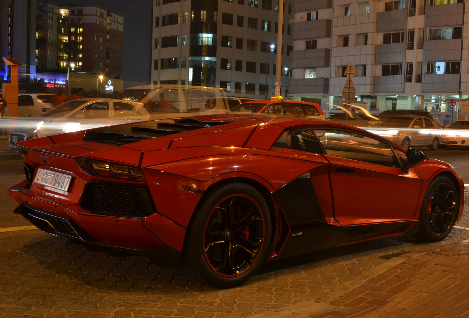 Černá, noc, auto, Červené, vozidlo, Supercars, Lamborghini, Lamborghini Aventador, Nikon, dubaj, sportovní auto, Řídit, výkon auta, italština, Emirates, dlouho, uzávěrka, sjednocený, představení, D3100, superauto, Arab, worldcars, Lambo, Aventador, koňská síla, Lamborghini Aventador, pozemní vozidla, automobilového designu, luxusní vůz, motorové vozidlo, městské auto, Spojené arabské emiráty, blackrims, bhp, Supercarindubai