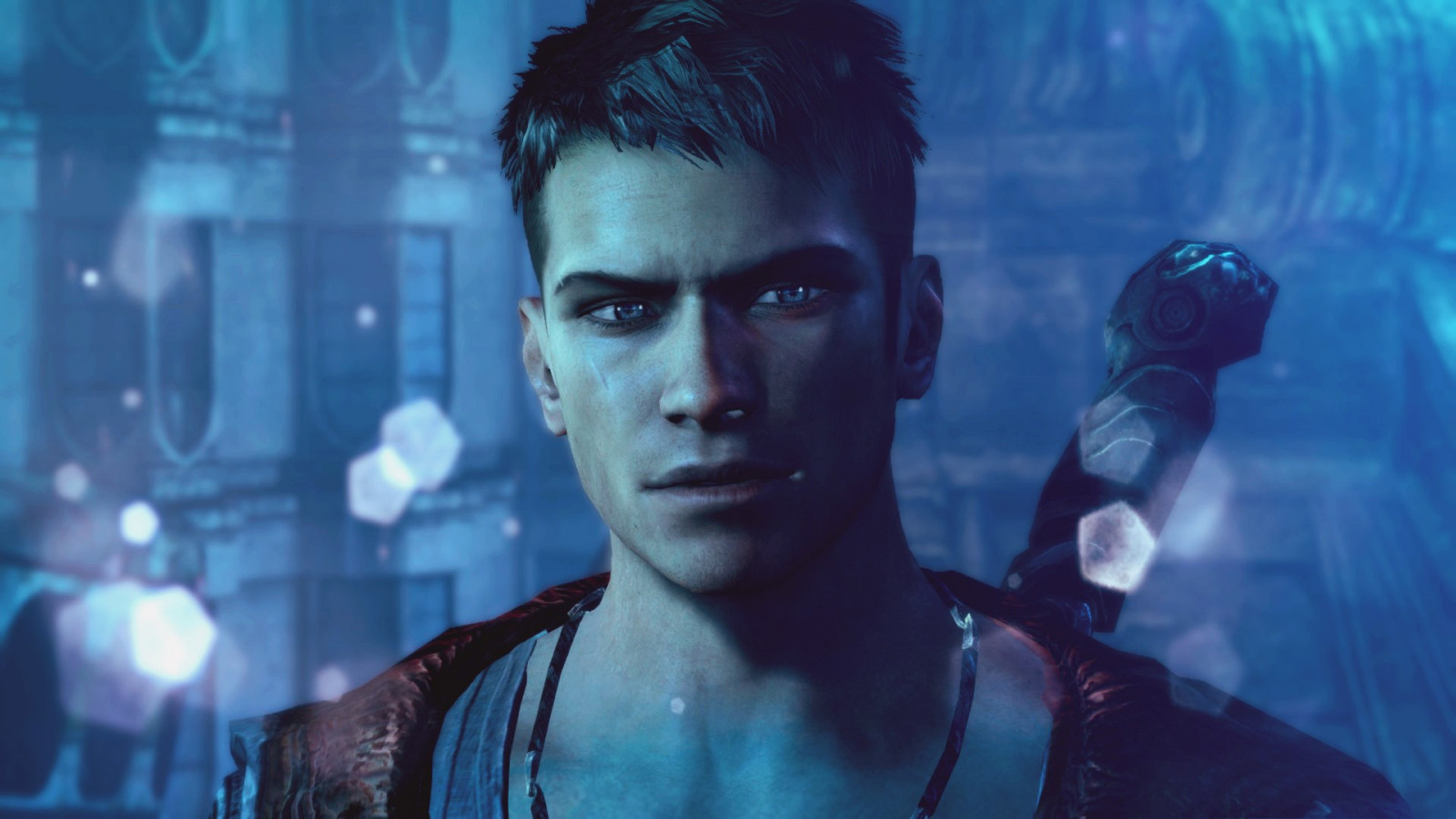 computerspil, blå, Devil May Cry, Dante, mørke, skærmbillede, computer tapet, specielle effekter