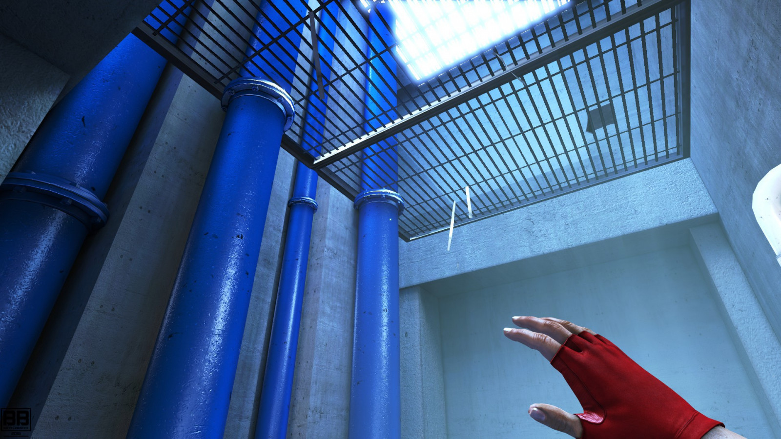 světla, videohry, okno, město, architektura, voda, Červené, mrakodrap, zelená, modrý, odlesk objektivu, Vzhled interiéru, Hrana zrcadla, barva, čára