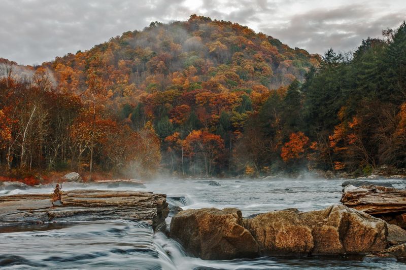 krajina, les, hory, jezero, voda, Skála krajina, les, hory, jezero, voda, Skála