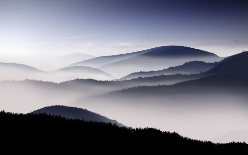 2560x1600 px, landschap, mist, berg-, natuur, kalmte 2560x1600 px, landschap, mist, berg-, natuur, kalmte