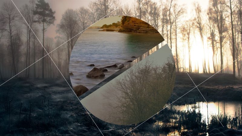 sunlight, digital art, trees, forest, boat, sunset sunlight, digital art, trees, forest, boat, sunset