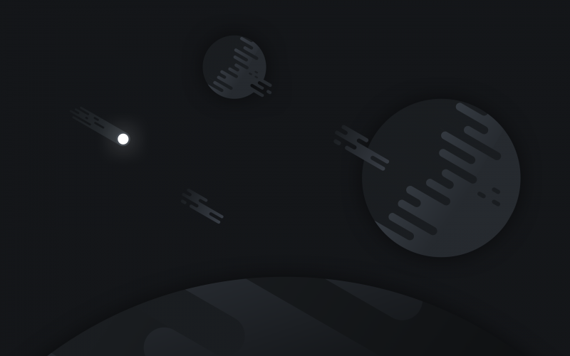 Černá, černobílý, planeta, prostor, hvězdy, noc