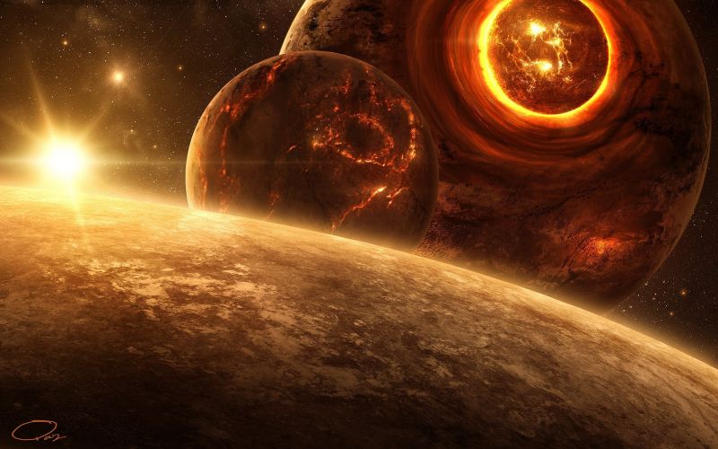 planeta, prostor, Země, digitální umění, nebe, space art planeta, prostor, Země, digitální umění, nebe, space art