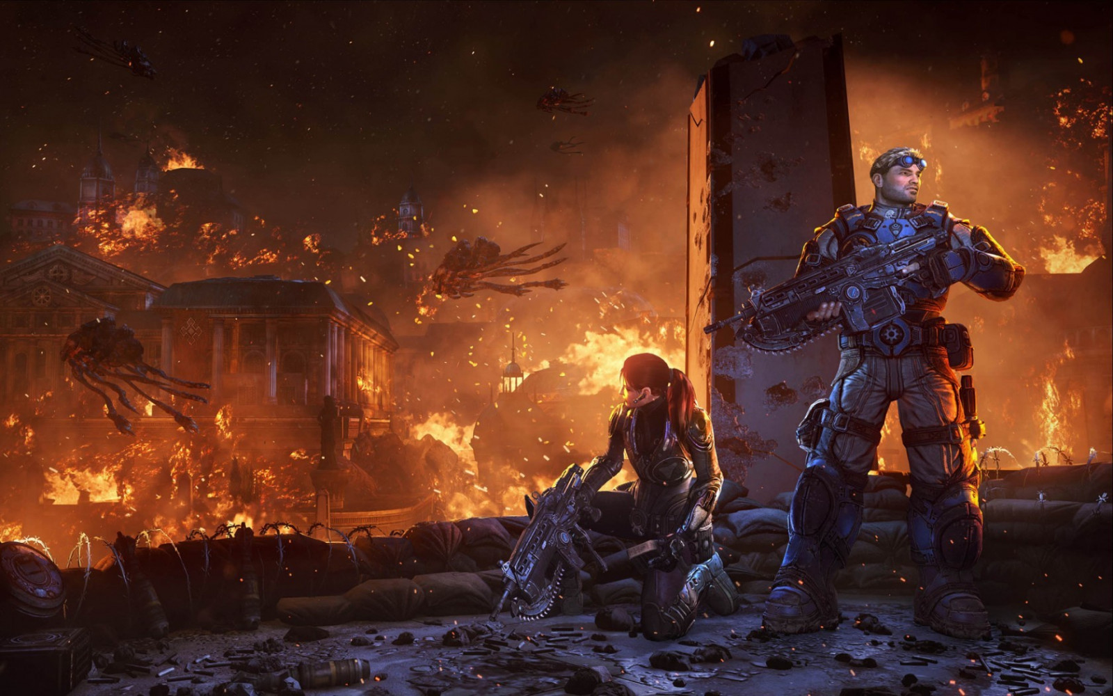 Wallpaper video games, explosion, Gears of War 4, Gears