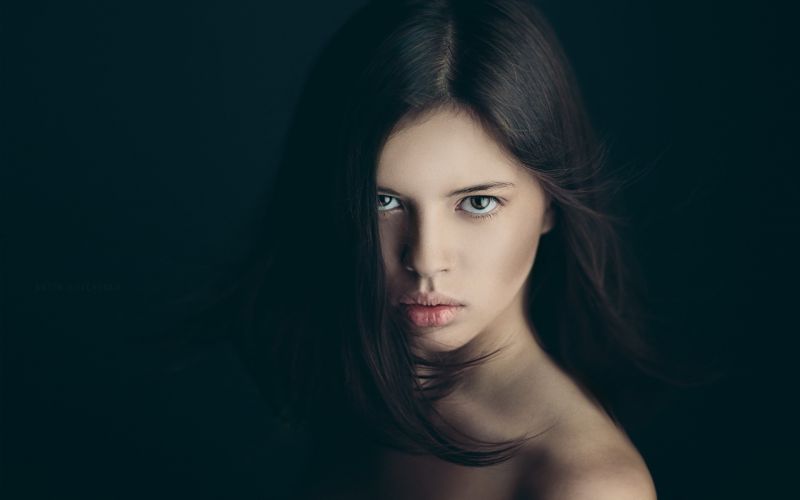 Yüz, Kadınlar, Model, portre, uzun saç, esmer Yüz, Kadınlar, Model, portre, uzun saç, esmer